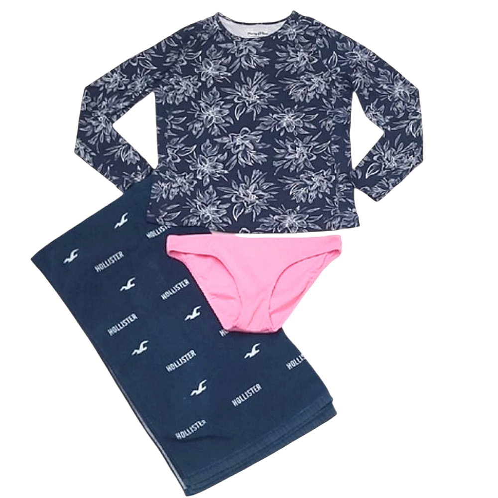 Hang Ten Swim Shirt Floral UV Protection UPF 50+ Pool Sun Surf Beach Top Pocket